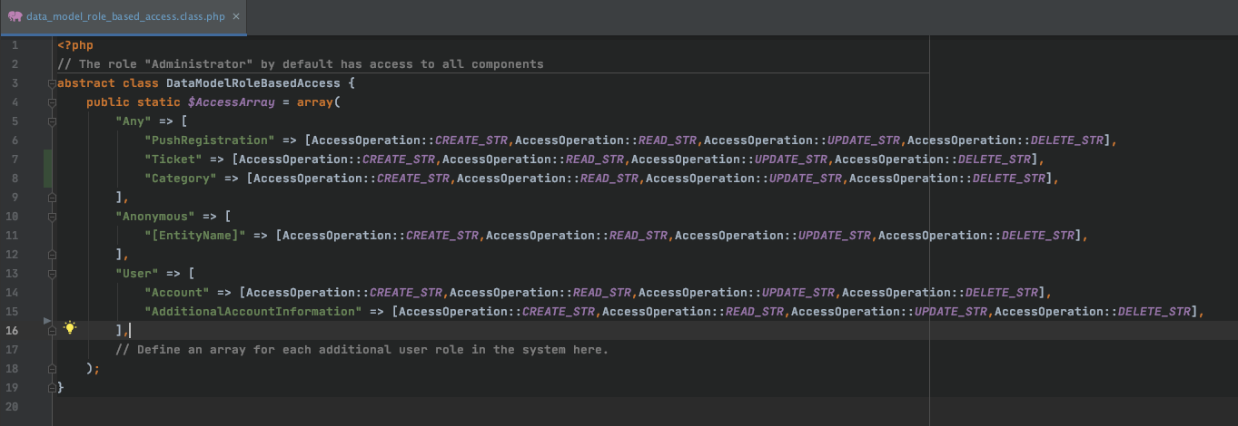 Data model role based access 1